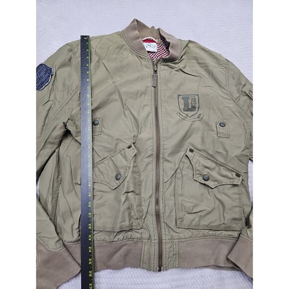 Levis Strauss Jacket Mens 2X Vintage Bomber Jacket Khaki Green Full Zip - Picture 2 of 7